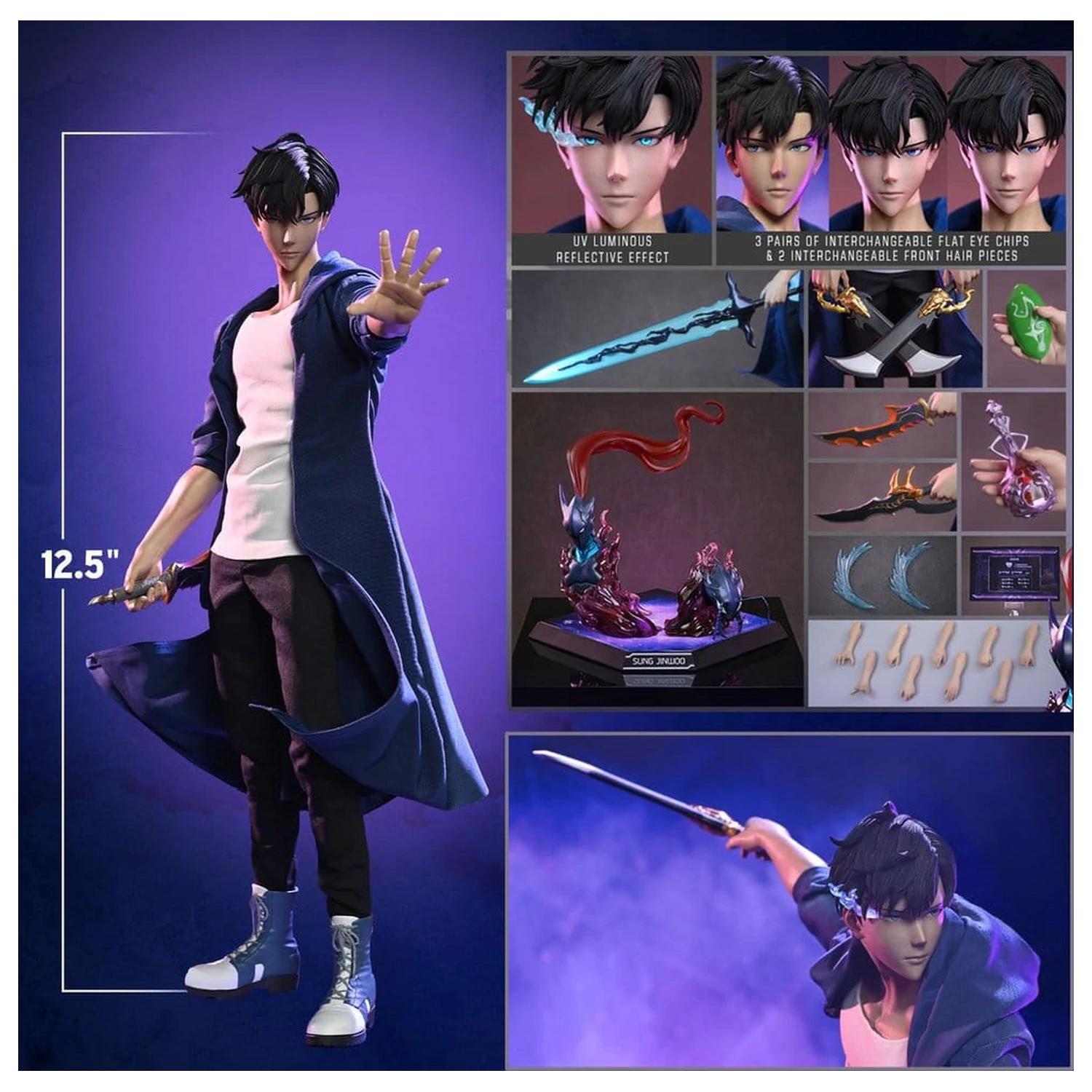 Solo Leveling Figurka akcji 1/6 Sung Jinwoo 32 cm zdjęcie produktu