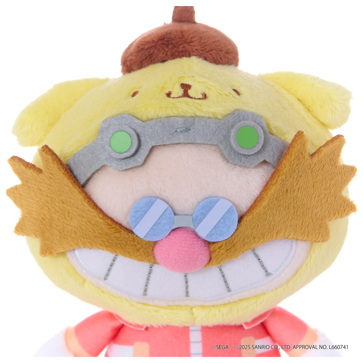 Sonic & Friends x Sanrio Dr. Eggman x Pompompurin maskotka pluszowa 8 cm zdjęcie produktu