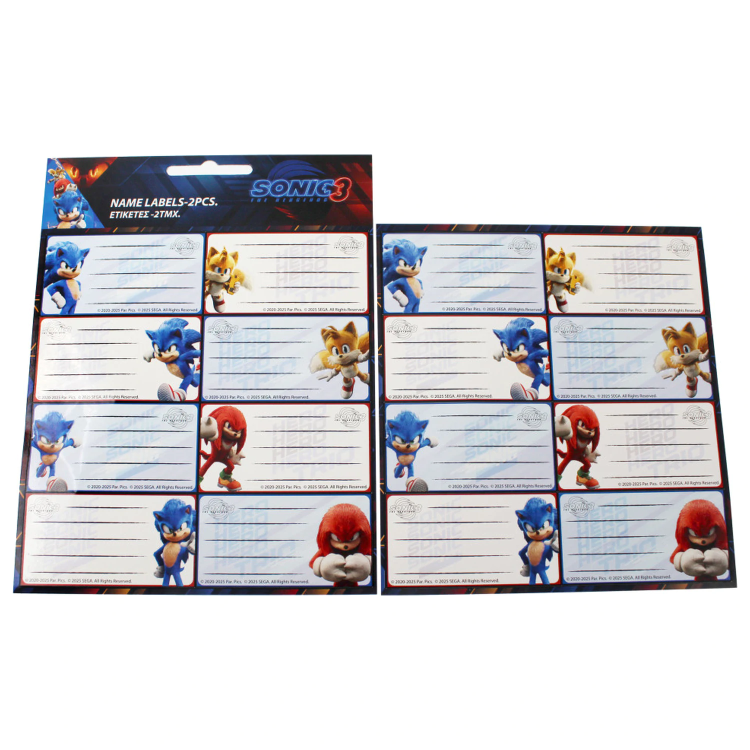 Etykiety na zeszyty Sonic Hype Man, 16 sztuk zdjęcie produktu