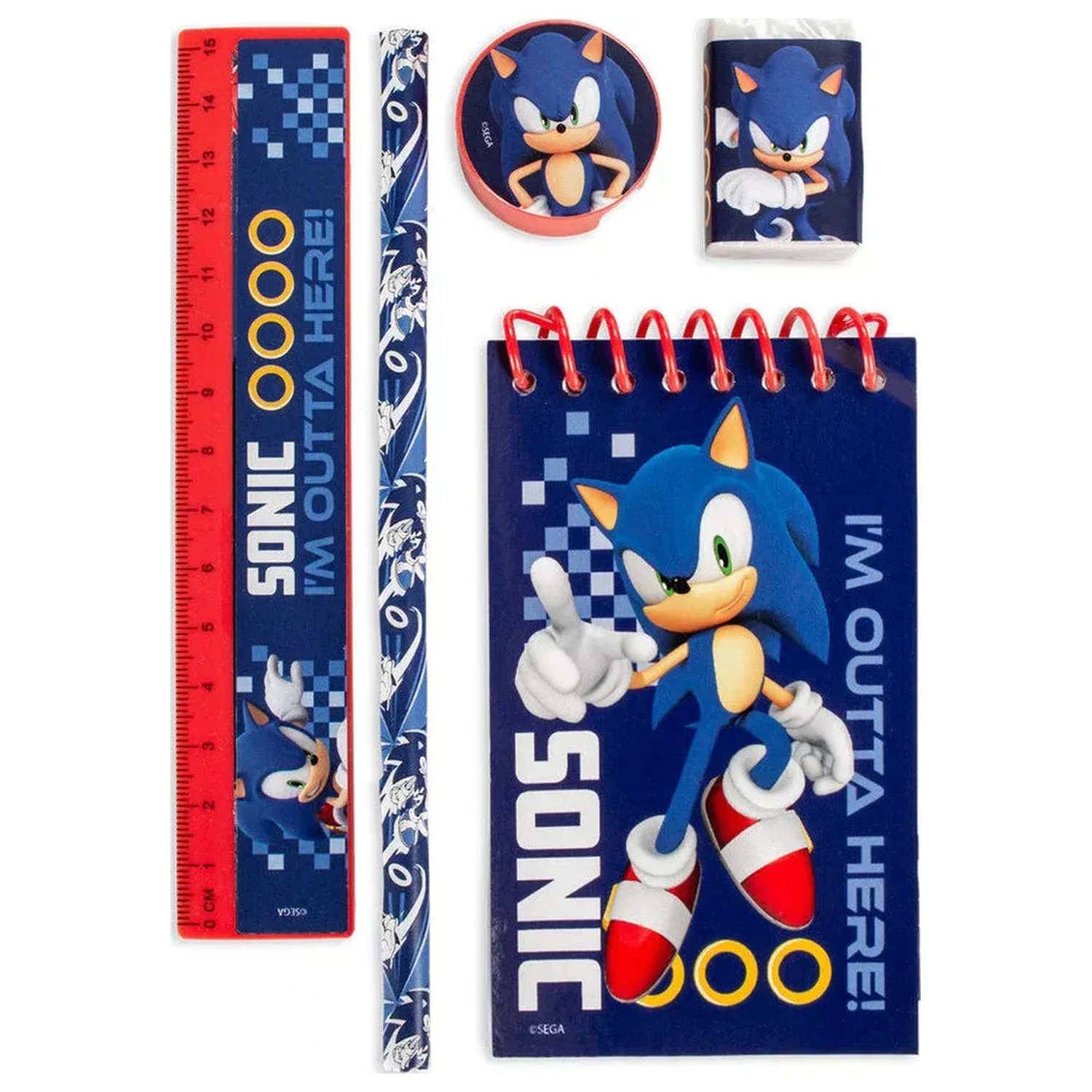 Sonic Outta Here zestaw artykułów papierniczych 5 elementów zdjęcie produktu