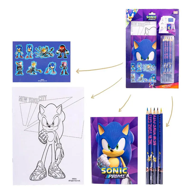 Sonic Prime Kolorowanka zestaw artykułów papierniczych zdjęcie produktu