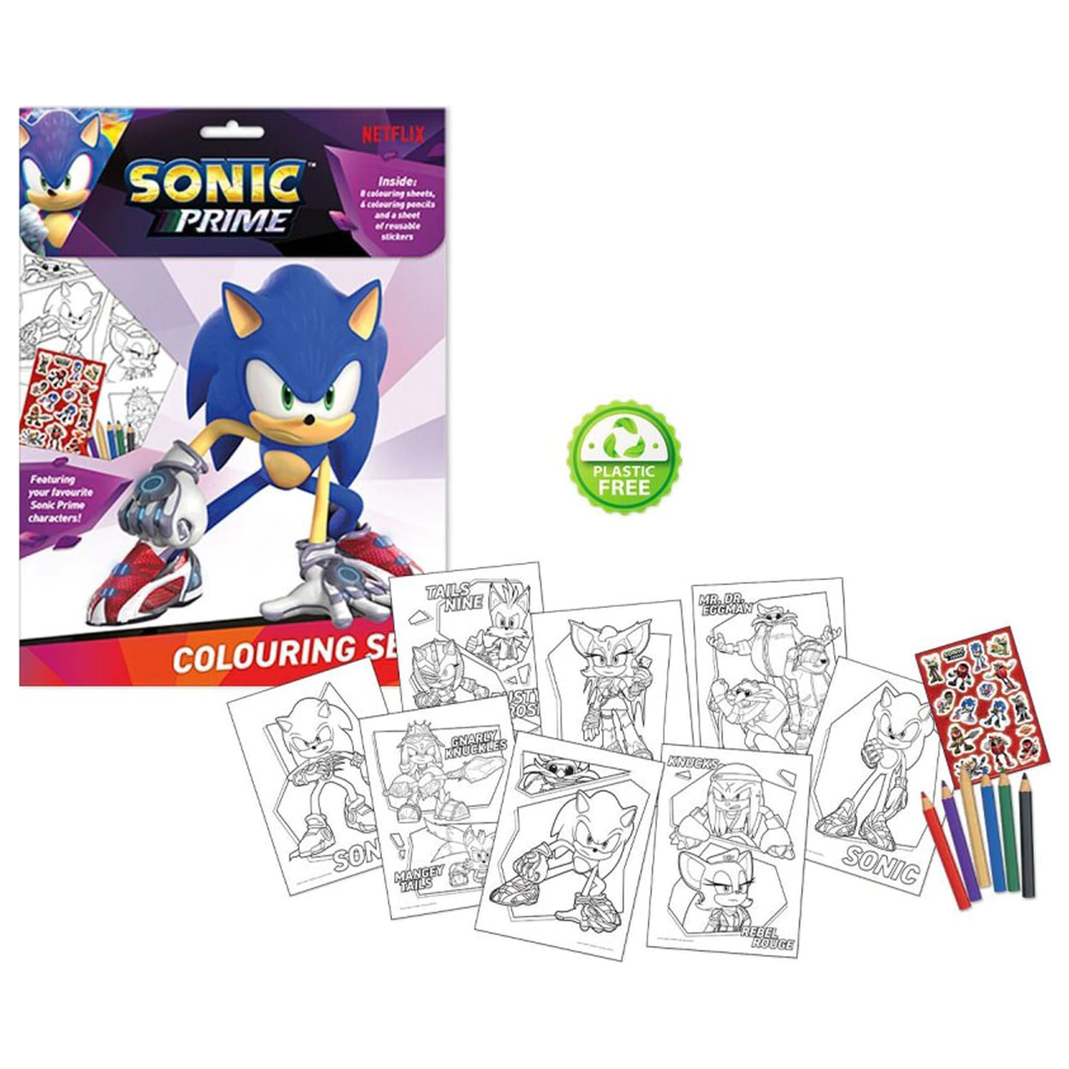 Sonic Prime Kolorowanka + Zestaw Naklejek zdjęcie produktu