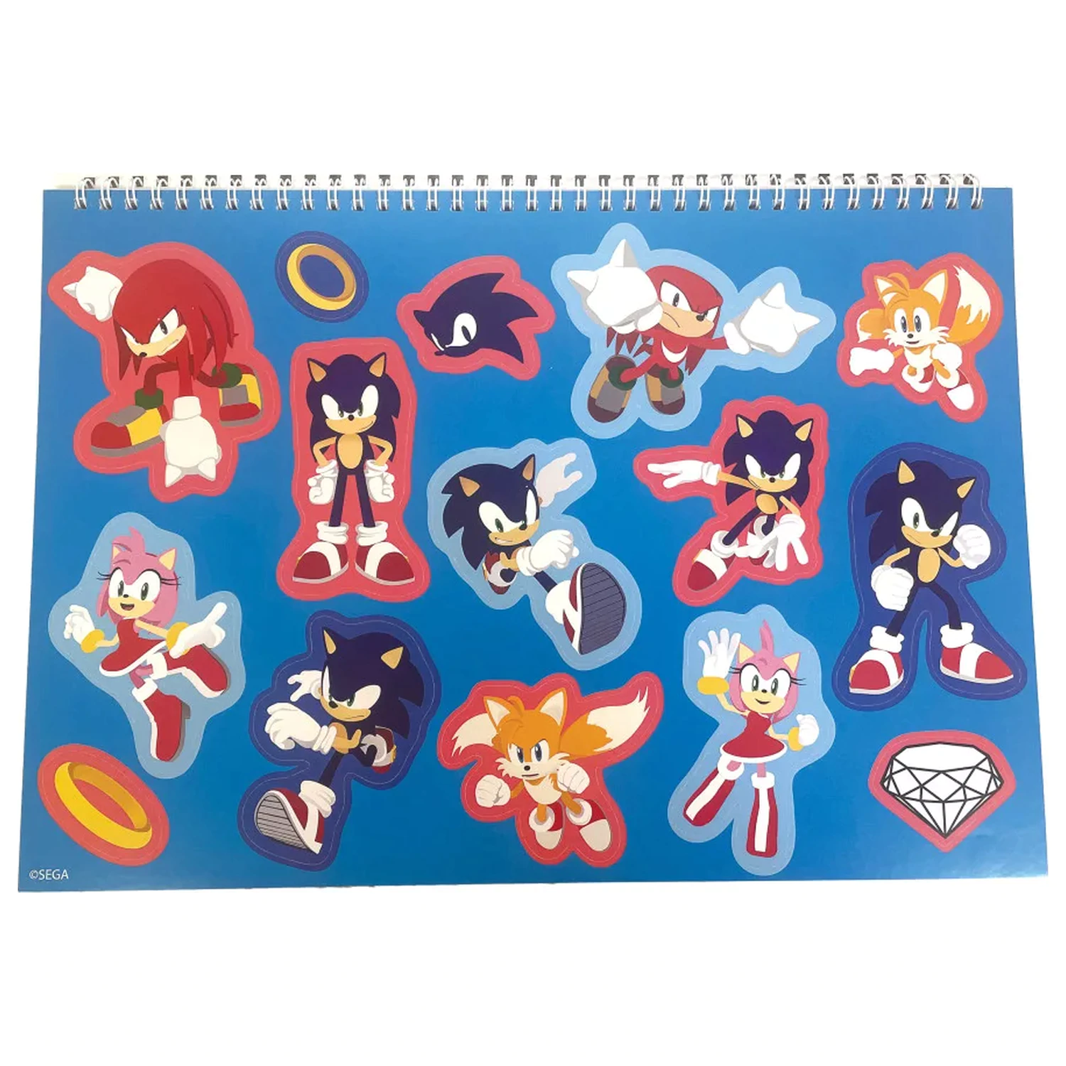 Sonic Speedy A/4 Spiralny Szkicownik z 40 Naklejkami zdjęcie produktu