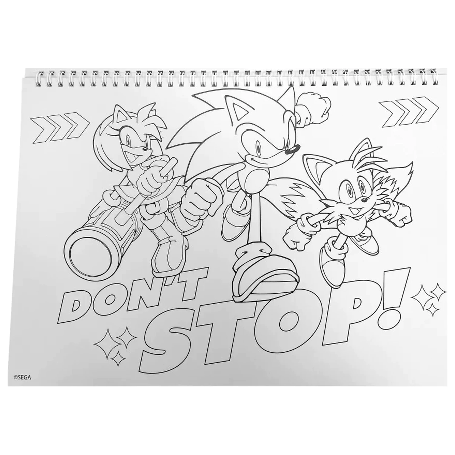 Sonic Speedy A/4 Spiralny Szkicownik z 40 Naklejkami zdjęcie produktu