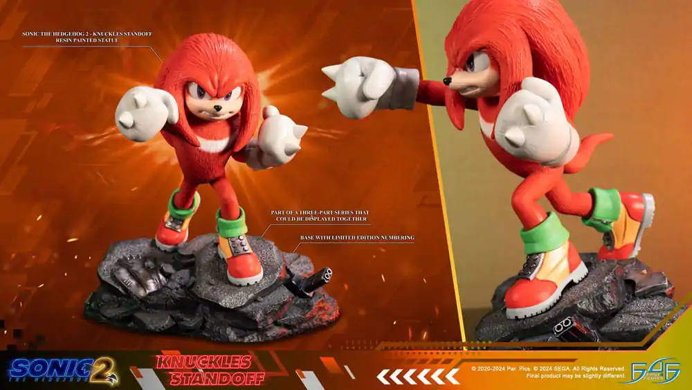 Sonic the Hedgehog 2 Statue Knuckles Standoff 30 cm Statua zdjęcie produktu