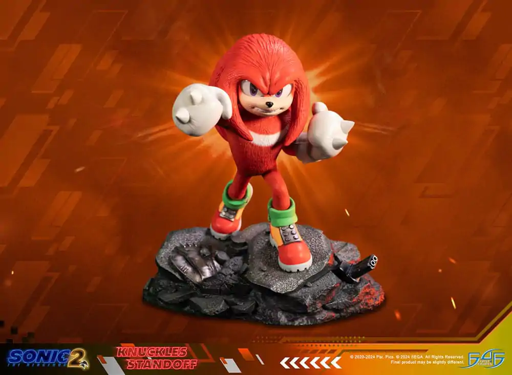 Sonic the Hedgehog 2 Statue Knuckles Standoff 30 cm Statua zdjęcie produktu