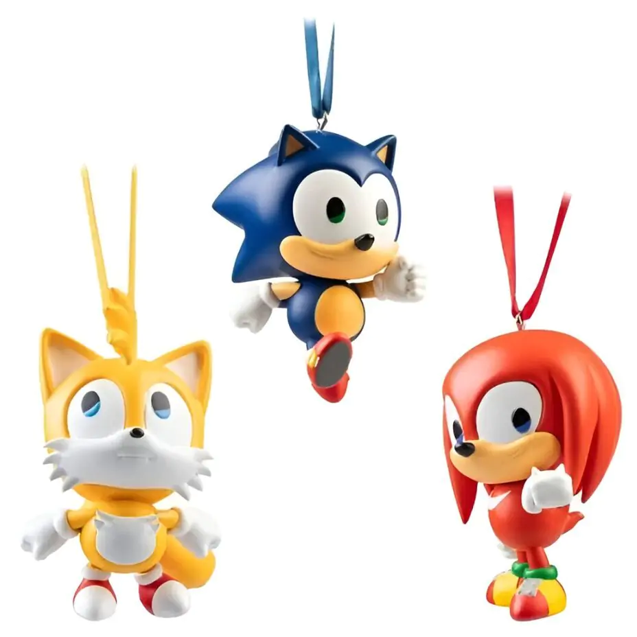 Sonic the Hedgehog Zestaw 3 bombek choinkowych zdjęcie produktu