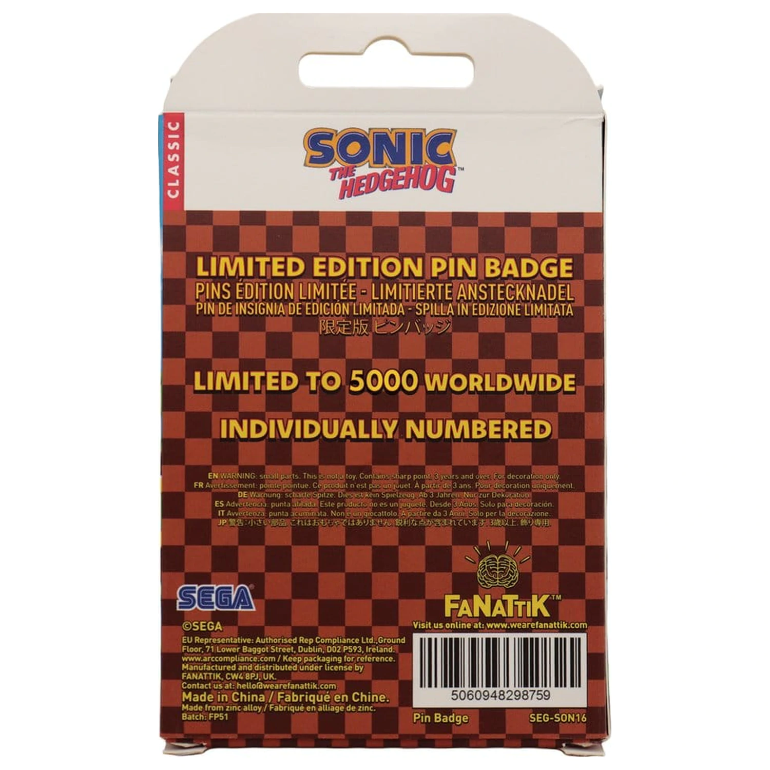 Sonic - The Hedgehog przypinka Dr. Eggman Egg Mobile Chained zdjęcie produktu