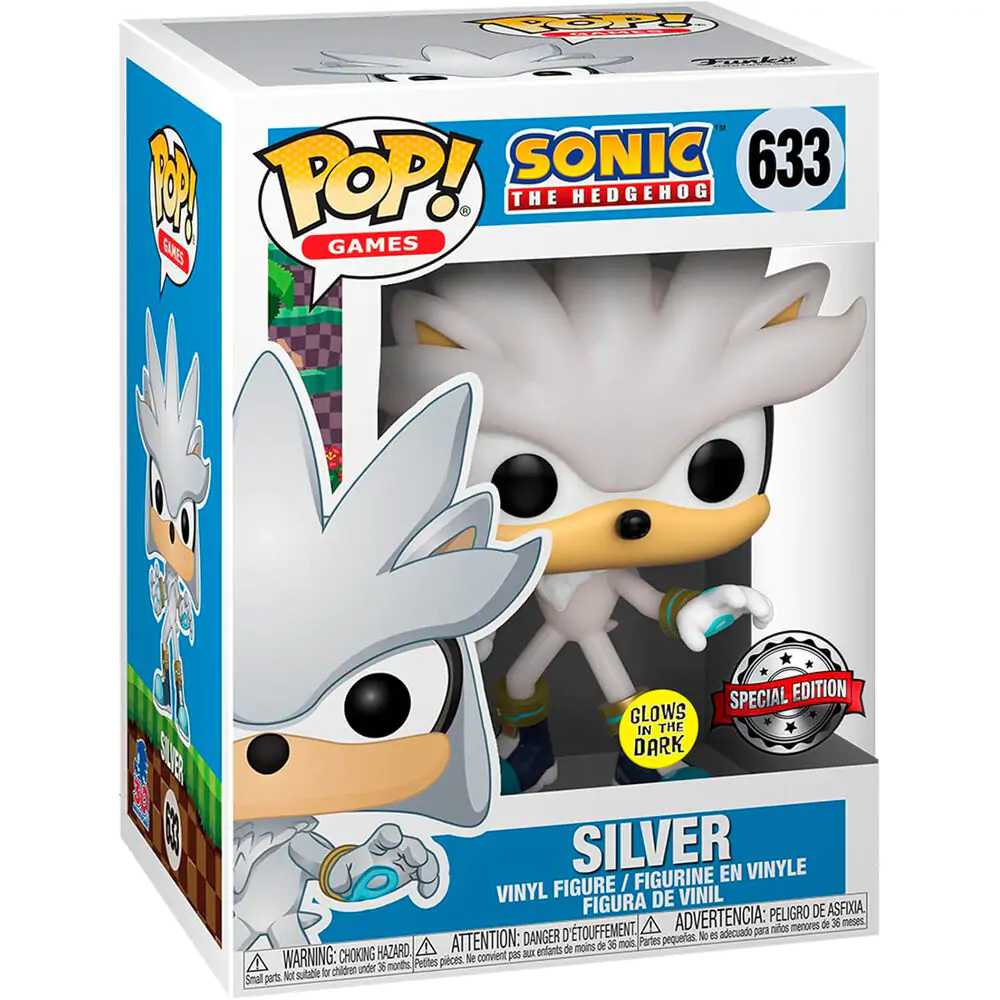 Sonic The Hedgehog Funko POP! Games Figurka winylowa Silver The Hedgehog (GW) 9 cm zdjęcie produktu
