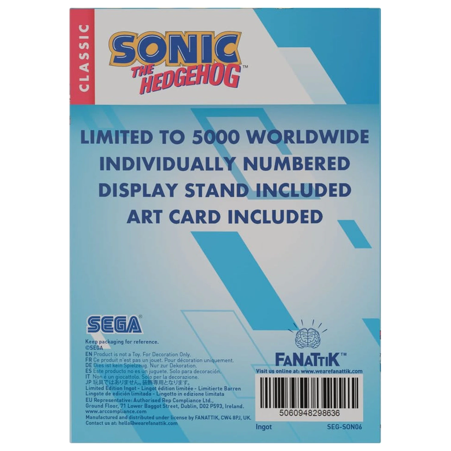 Sonic - The Hedgehog Ingot Edycja Limitowana zdjęcie produktu