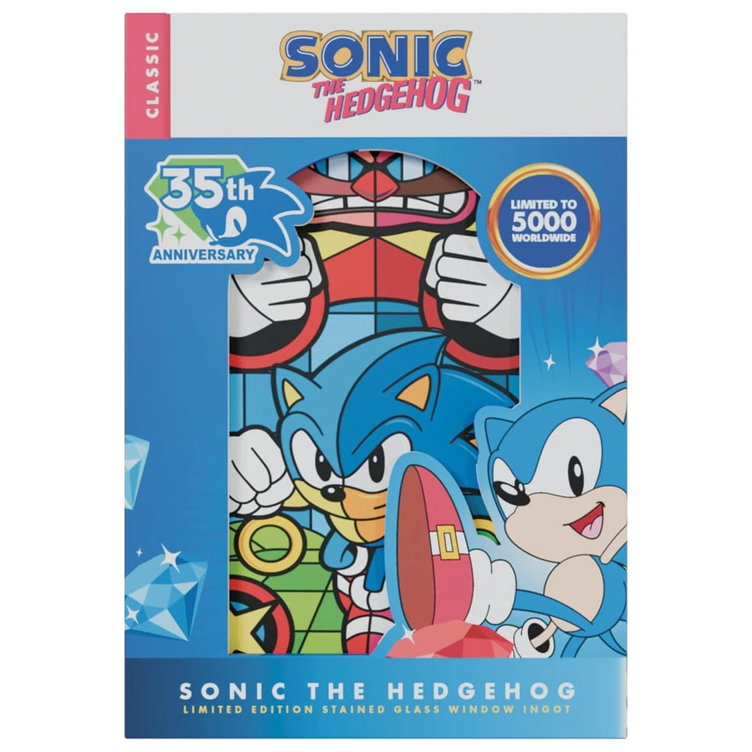 Sonic The Hedgehog Ingot w stylu witrażu, 60 cm zdjęcie produktu