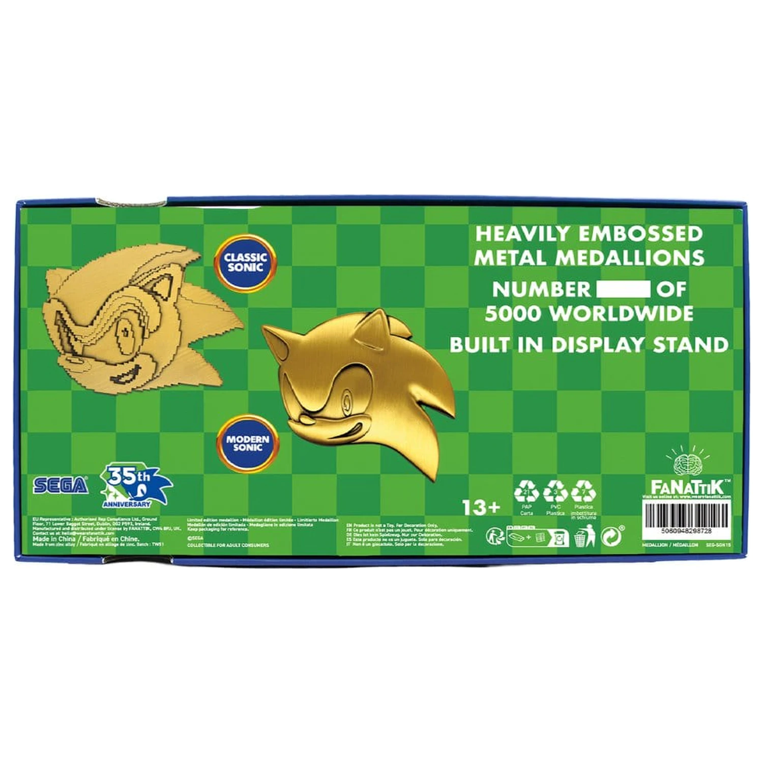 Sonic the Hedgehog Zestaw medalionów 35. rocznica Then & Now Edycja limitowana zdjęcie produktu