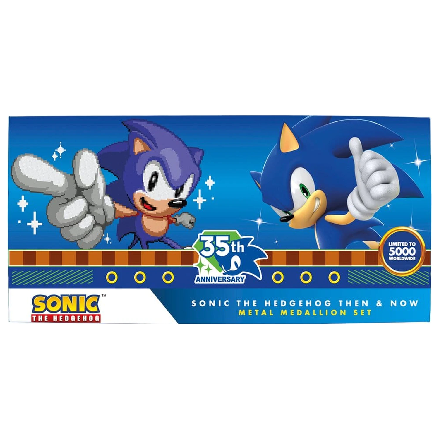 Sonic the Hedgehog Zestaw medalionów 35. rocznica Then & Now Edycja limitowana zdjęcie produktu