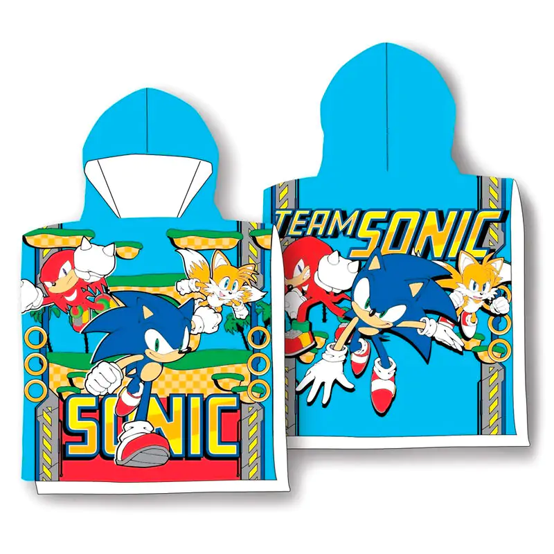 Sonic The Hedgehog ręcznik poncho z mikrofibry zdjęcie produktu