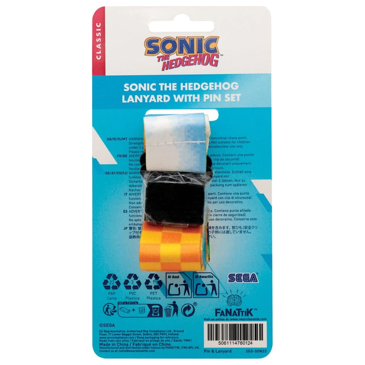 Sonic The Hedgehog Smycz i Zestaw Przypinek zdjęcie produktu
