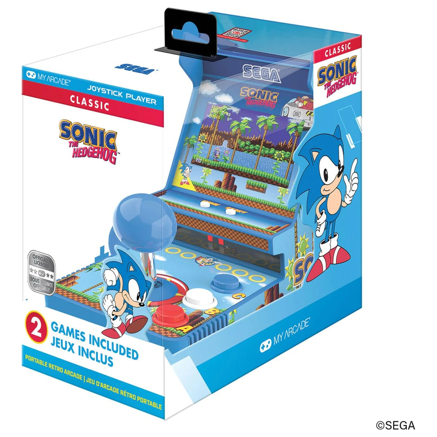 Sonic The Hedgehog Przenośny Retro Arcade Joystick Player zdjęcie produktu