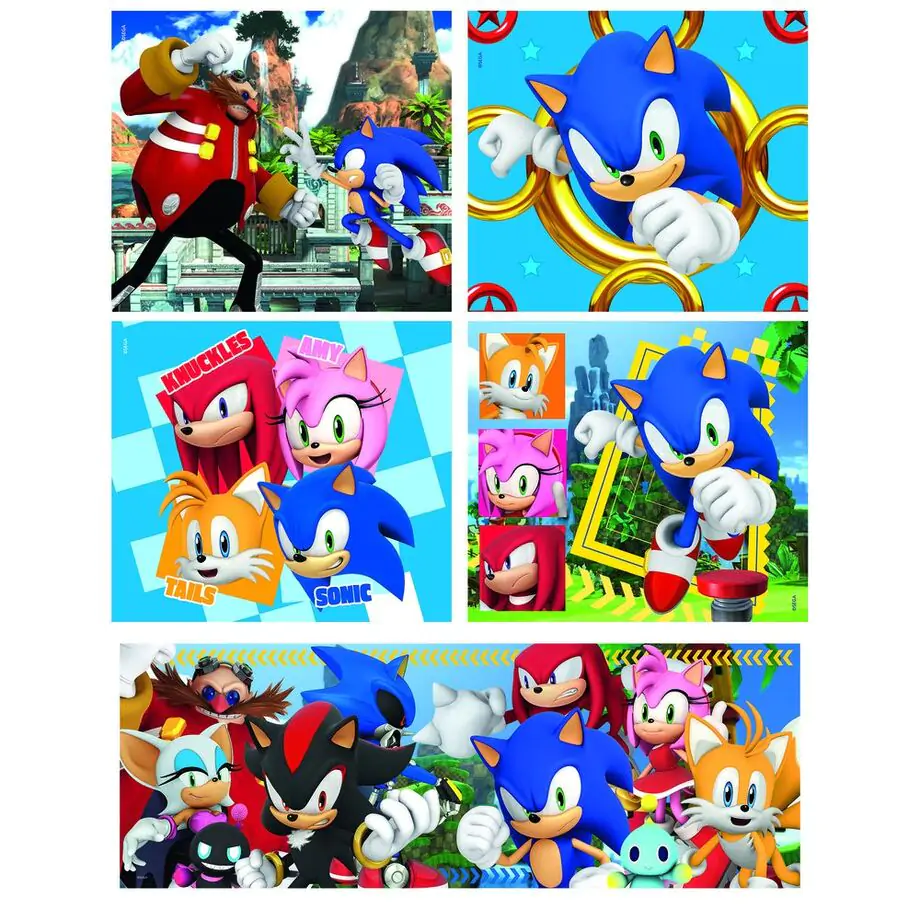 Puzzle Sonic the Hedgehog 18+30+48+60 elementów zdjęcie produktu