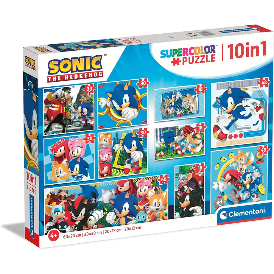 Puzzle Sonic the Hedgehog 18+30+48+60 elementów zdjęcie produktu