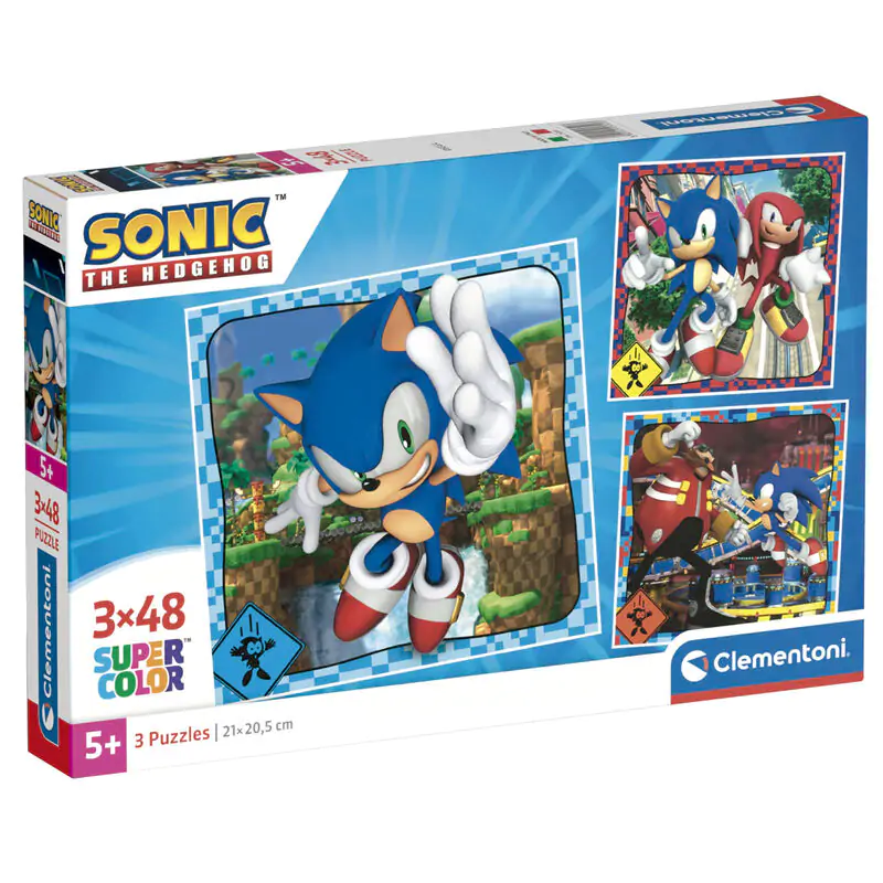 Puzzle Sonic the Hedgehog 3x48 elementów zdjęcie produktu