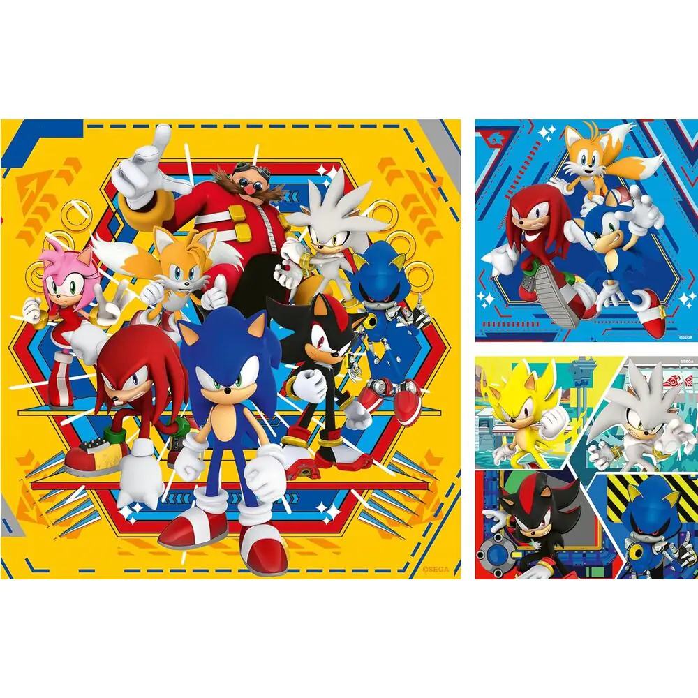 Puzzle Sonic the Hedgehog 3x49 elementów zdjęcie produktu