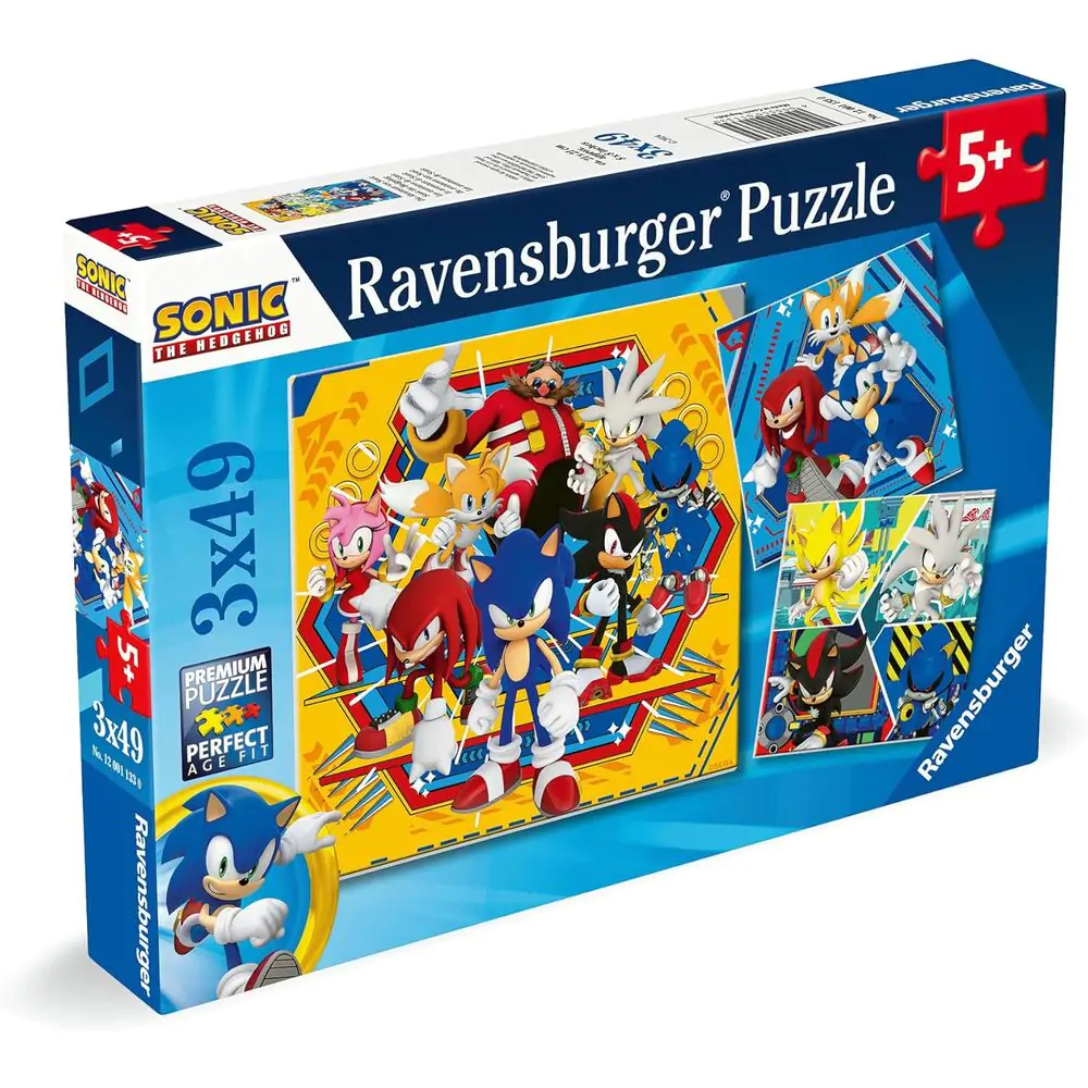 Puzzle Sonic the Hedgehog 3x49 elementów zdjęcie produktu