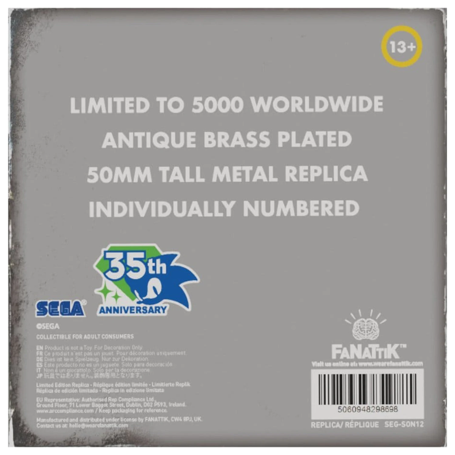 Replika Sonic the Hedgehog 35th Anniversary Metal Boot Edycja Limitowana zdjęcie produktu