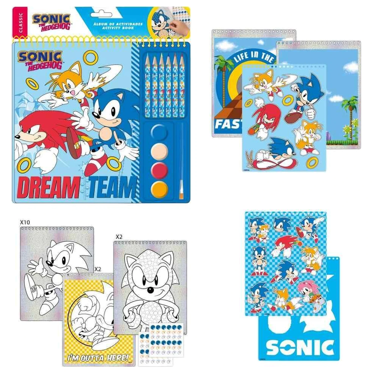 Książeczka z kolorowankami i zadaniami Sonic The Hedgehog zdjęcie produktu