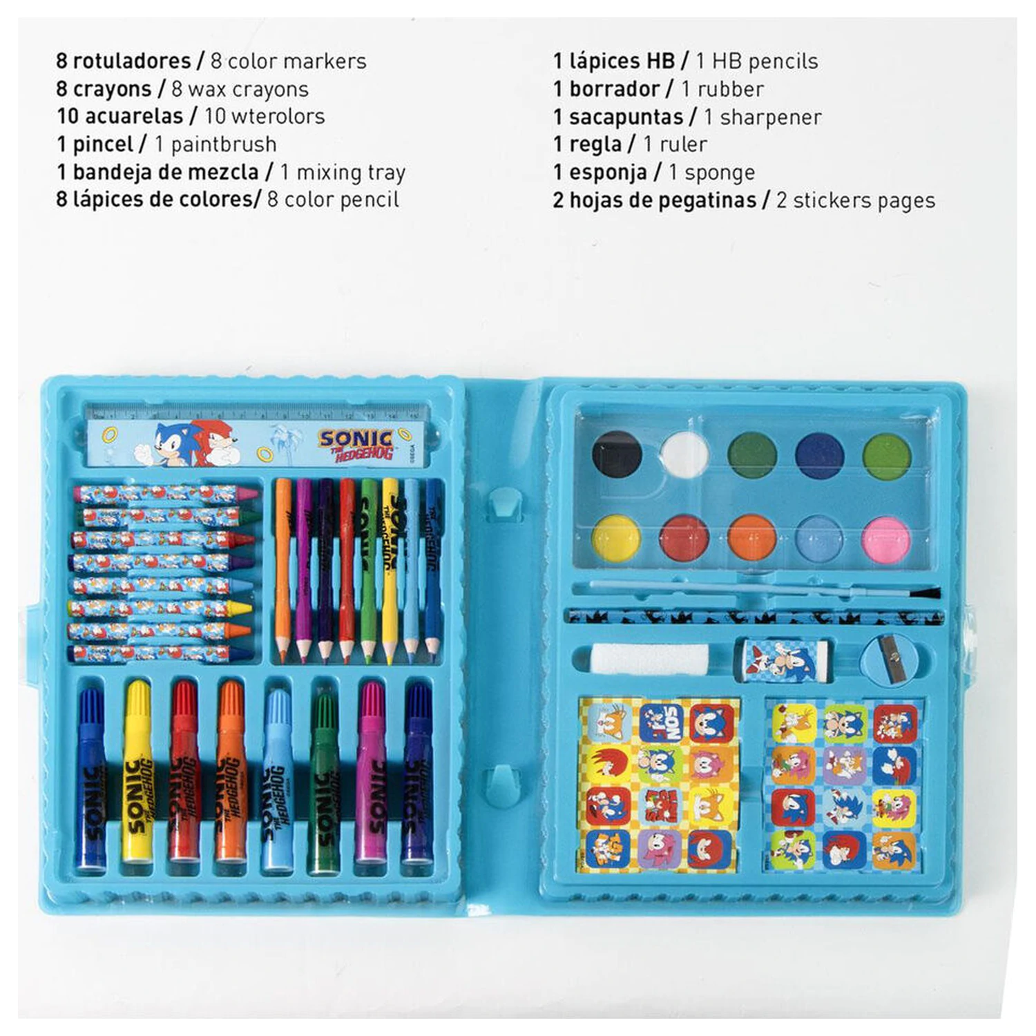 Sonic the Hedgehog kolorowy piórnik z akcesoriami do pisania zdjęcie produktu