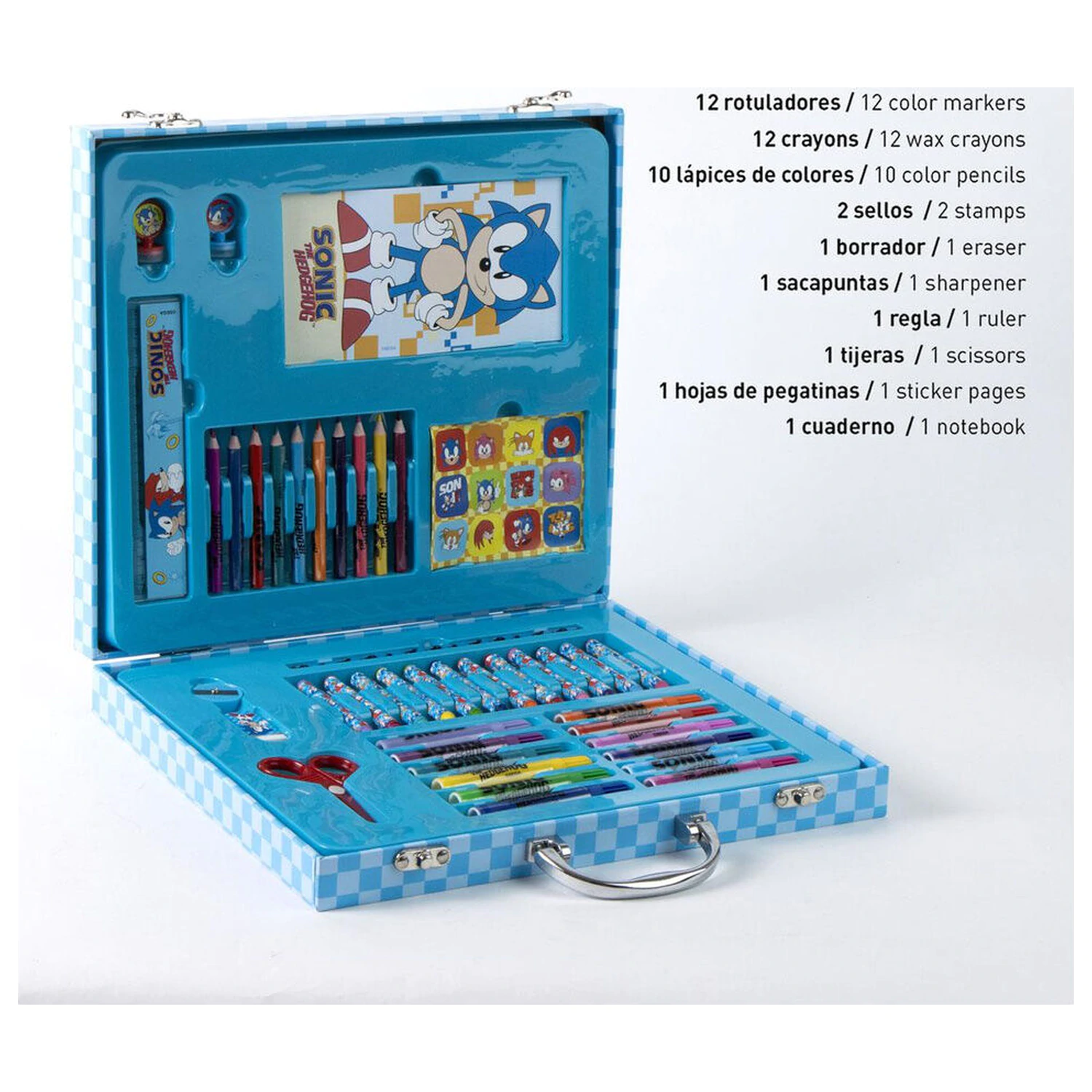 Sonic the Hedgehog kolorowy piórnik z akcesoriami papierniczymi zdjęcie produktu