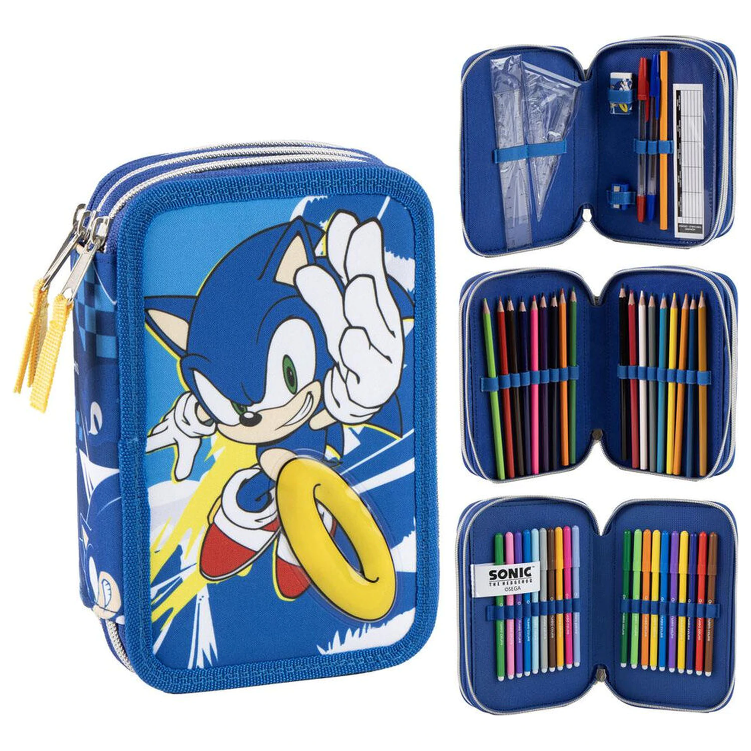 Sonic the Hedgehog potrójny piórnik zdjęcie produktu