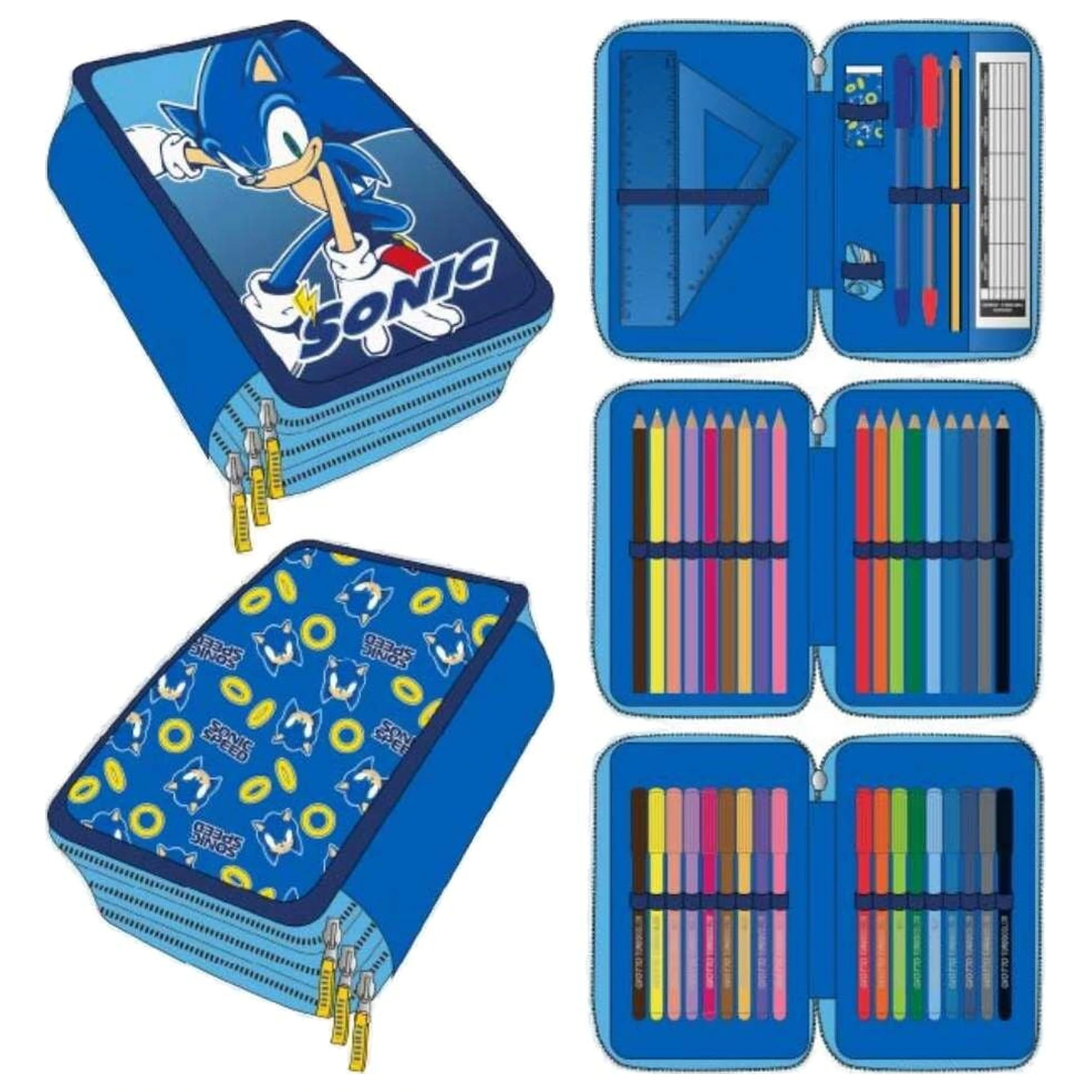 Trzypiętrowy piórnik Sonic The Hedgehog zdjęcie produktu