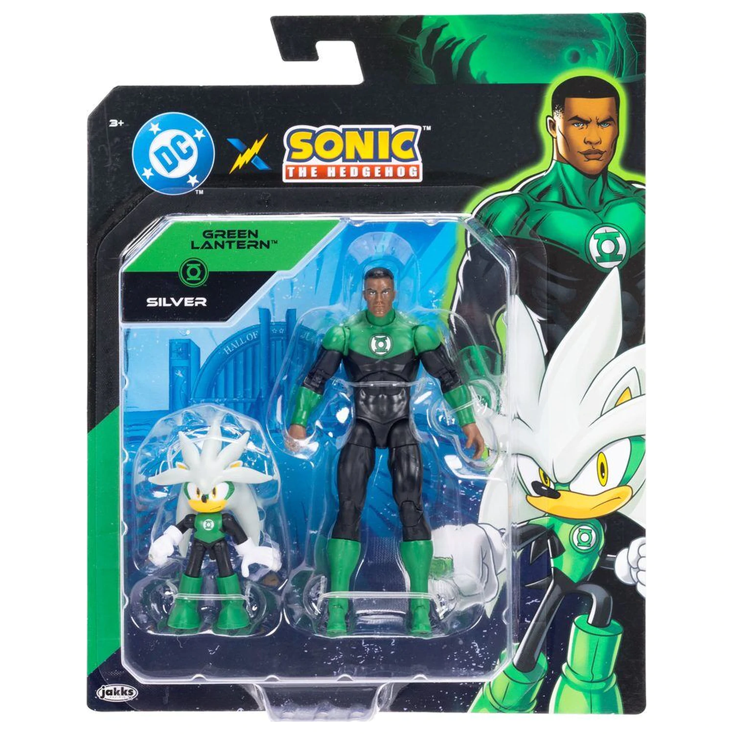 Sonic The Hedgehog x DC Comics Silver i Green Lantern figurka zdjęcie produktu