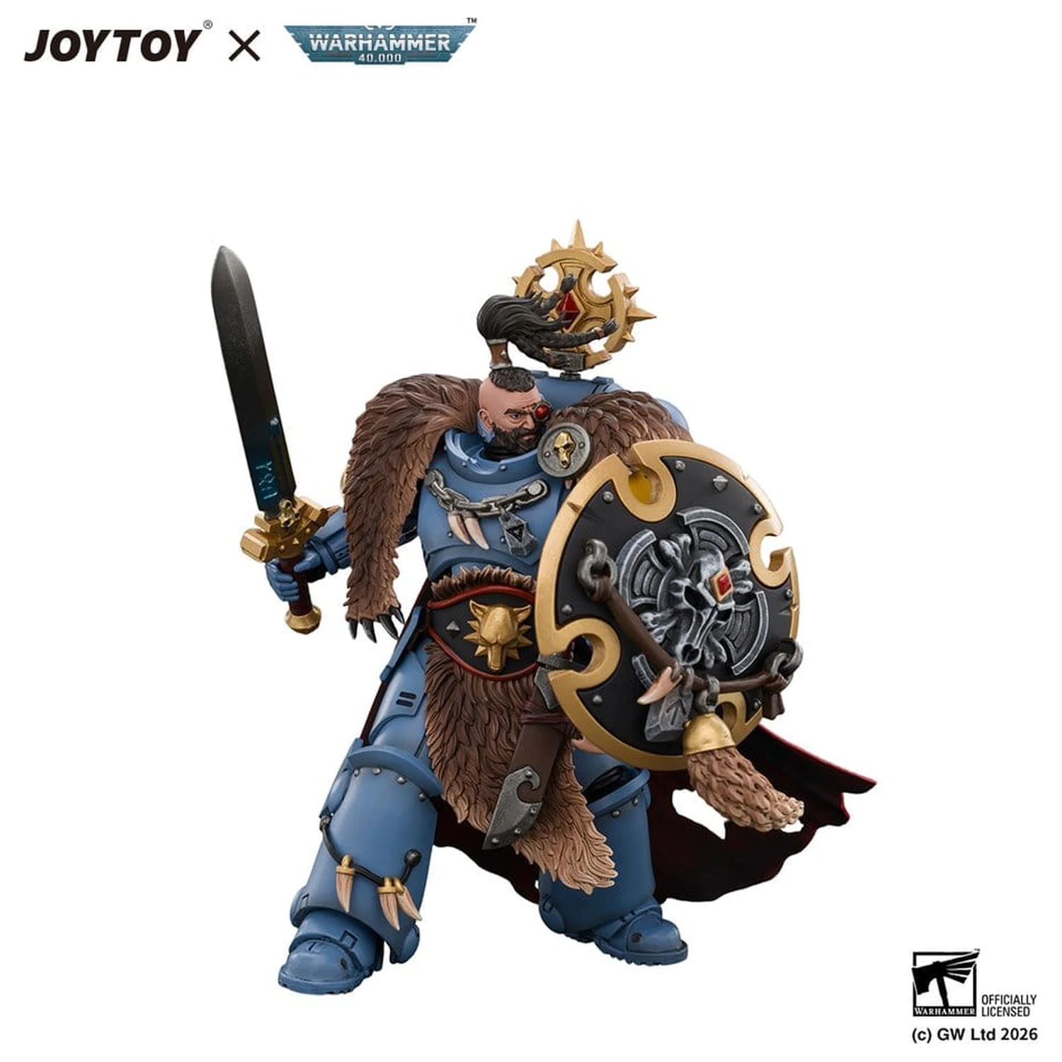 Figurka Space Marine Action Figure Space Wolves Wolf Guard Battle Leader 12 cm zdjęcie produktu