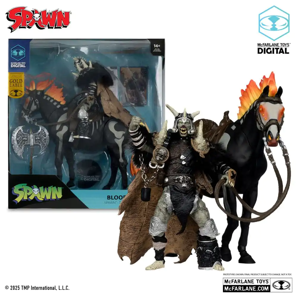 Spawn Figurka Akcji Bloodaxe with Horse (Spawn: The Dark Ages) (McFarlane Toys 30th Anniversary) (Gold Label) 18 cm zdjęcie produktu