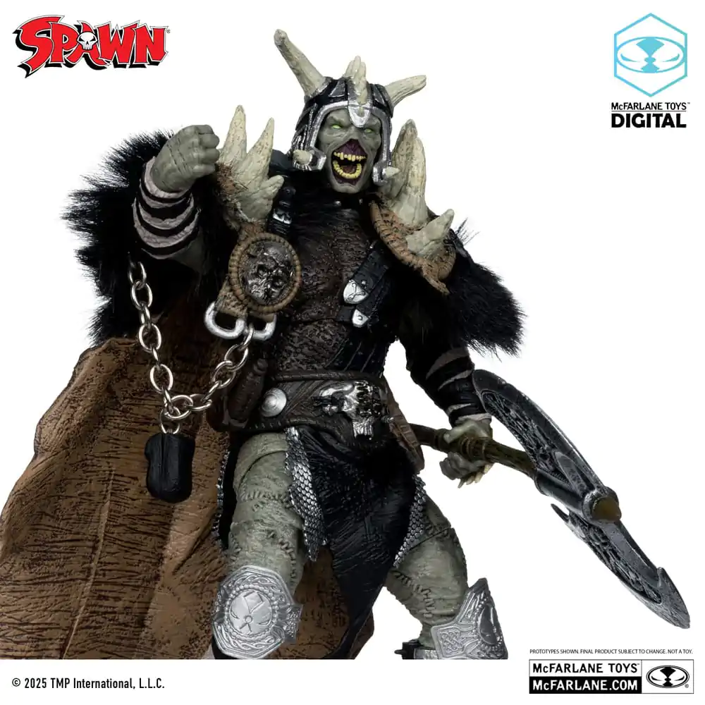 Spawn Figurka Akcji Bloodaxe with Horse (Spawn: The Dark Ages) (McFarlane Toys 30th Anniversary) (Gold Label) 18 cm zdjęcie produktu
