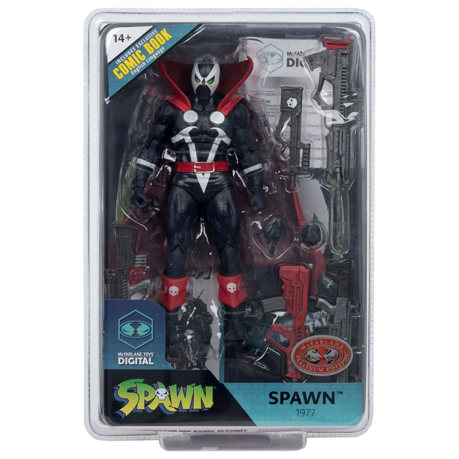 Spawn Page Punchers Figurka Akcji Spawn 1977 Red and Black (Chase) Red Platinum Edition 18 cm zdjęcie produktu