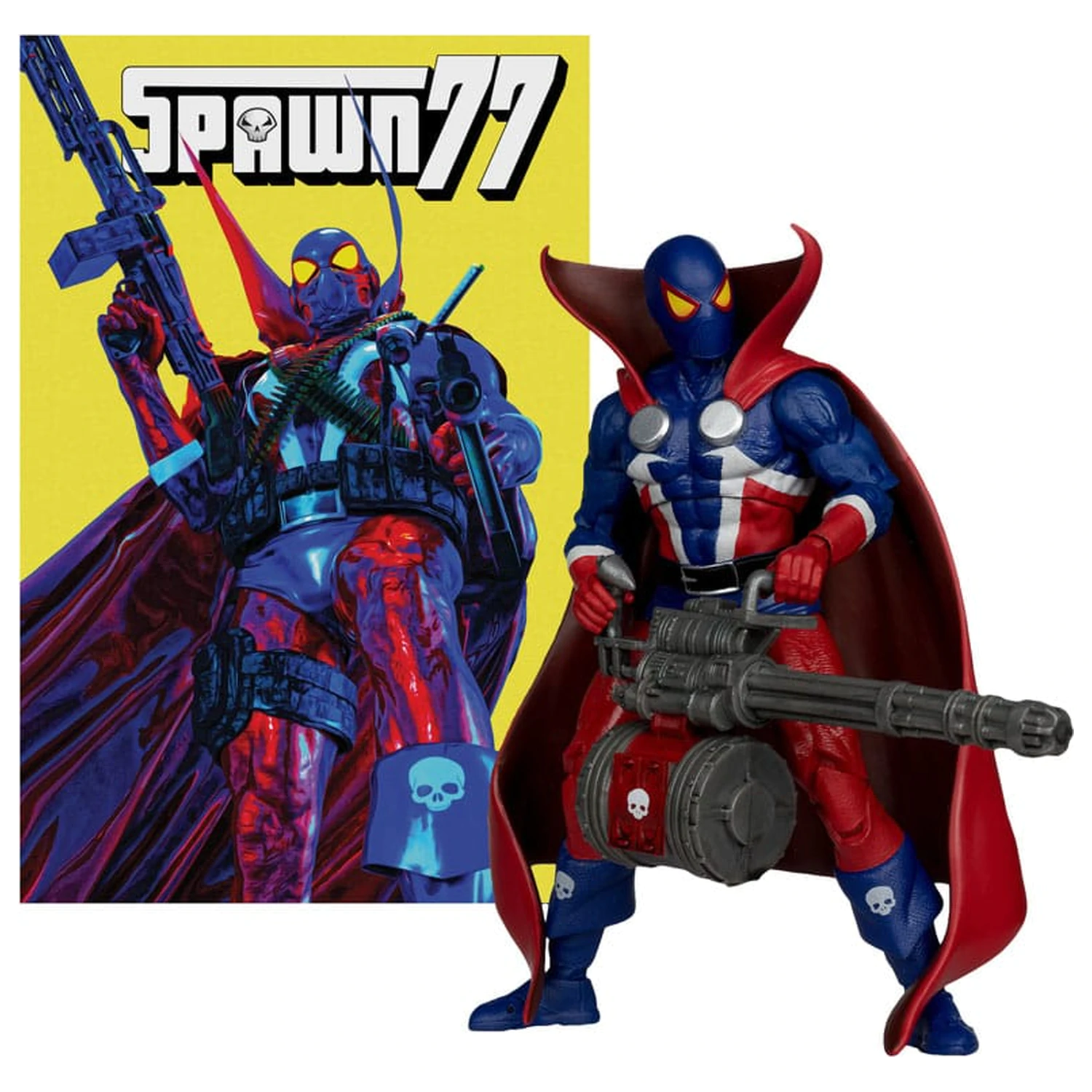 Figurka Spawn Page Punchers Akcji Spawn 1977 Czerwony i Niebieski (Chase) Czerwony Platinum Edition 18 cm zdjęcie produktu