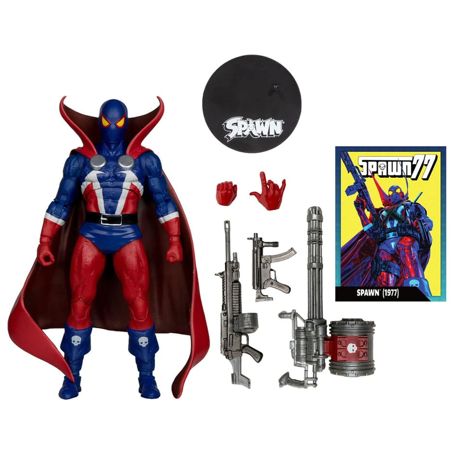 Figurka Spawn Page Punchers Akcji Spawn 1977 Czerwony i Niebieski (Chase) Czerwony Platinum Edition 18 cm zdjęcie produktu