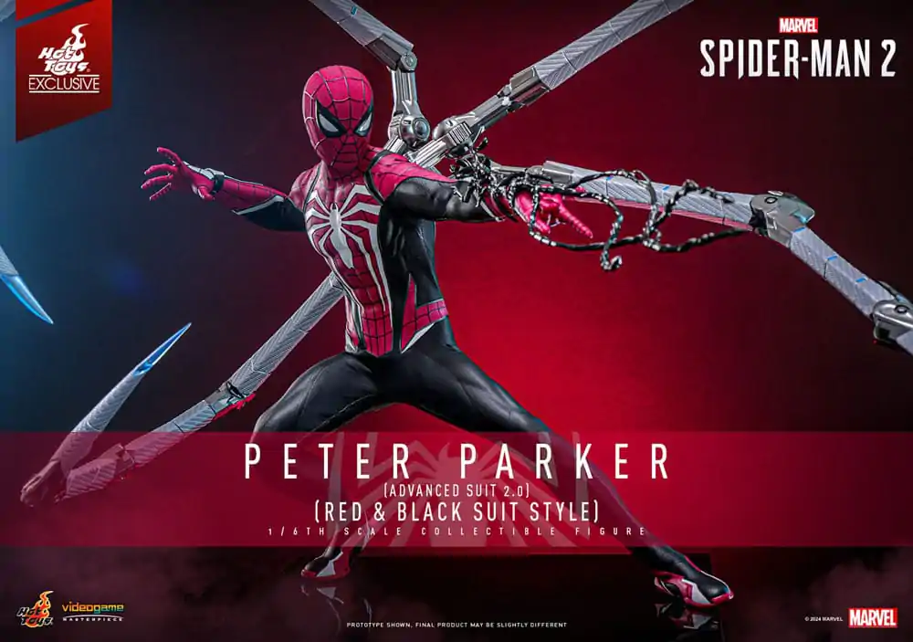 Spider-Man 2 Video Game Masterpiece Action Figure 1/6 Peter Parker (Advanced Suit 2.0) (Red and Black Suit Style) Figurka Akcji 30 cm zdjęcie produktu