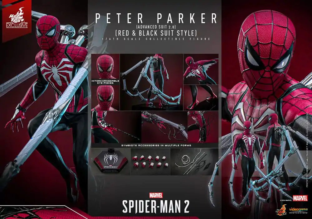 Spider-Man 2 Video Game Masterpiece Action Figure 1/6 Peter Parker (Advanced Suit 2.0) (Red and Black Suit Style) Figurka Akcji 30 cm zdjęcie produktu
