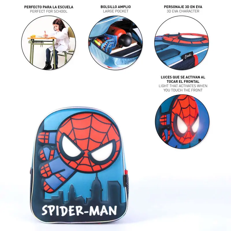 Marvel Spiderman plecak 3D ze światłami 31 cm zdjęcie produktu