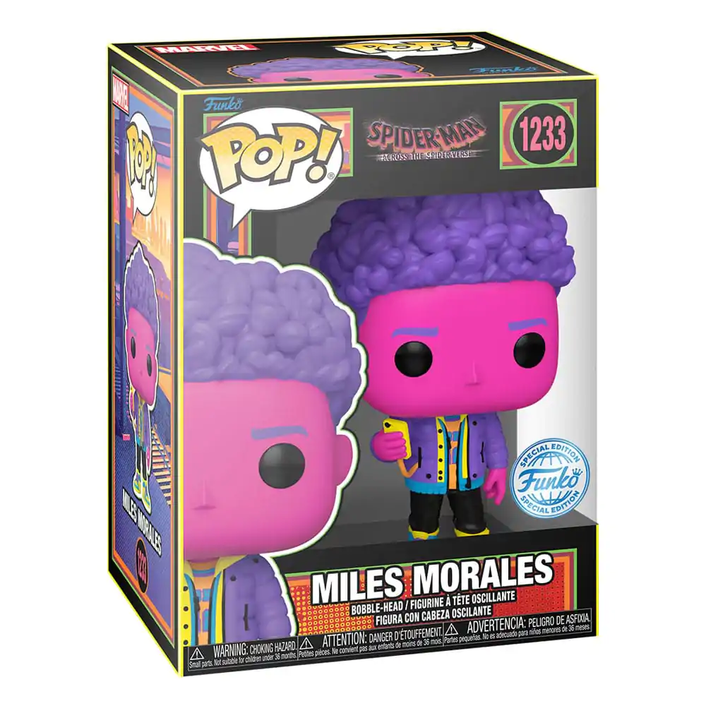 Spider-Man: Poprzez Multiwersum Funko POP! Marvel Figurka Vinyl Miles Morales(BLKLT) Exclusive Edition 9 cm zdjęcie produktu