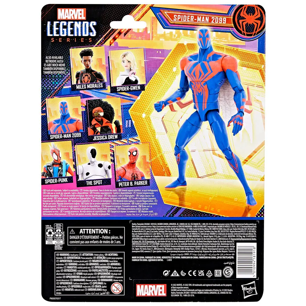 Spider-Man: Poprzez multiwersum Marvel Legends figurka Spider-Man 2099 15 cm zdjęcie produktu