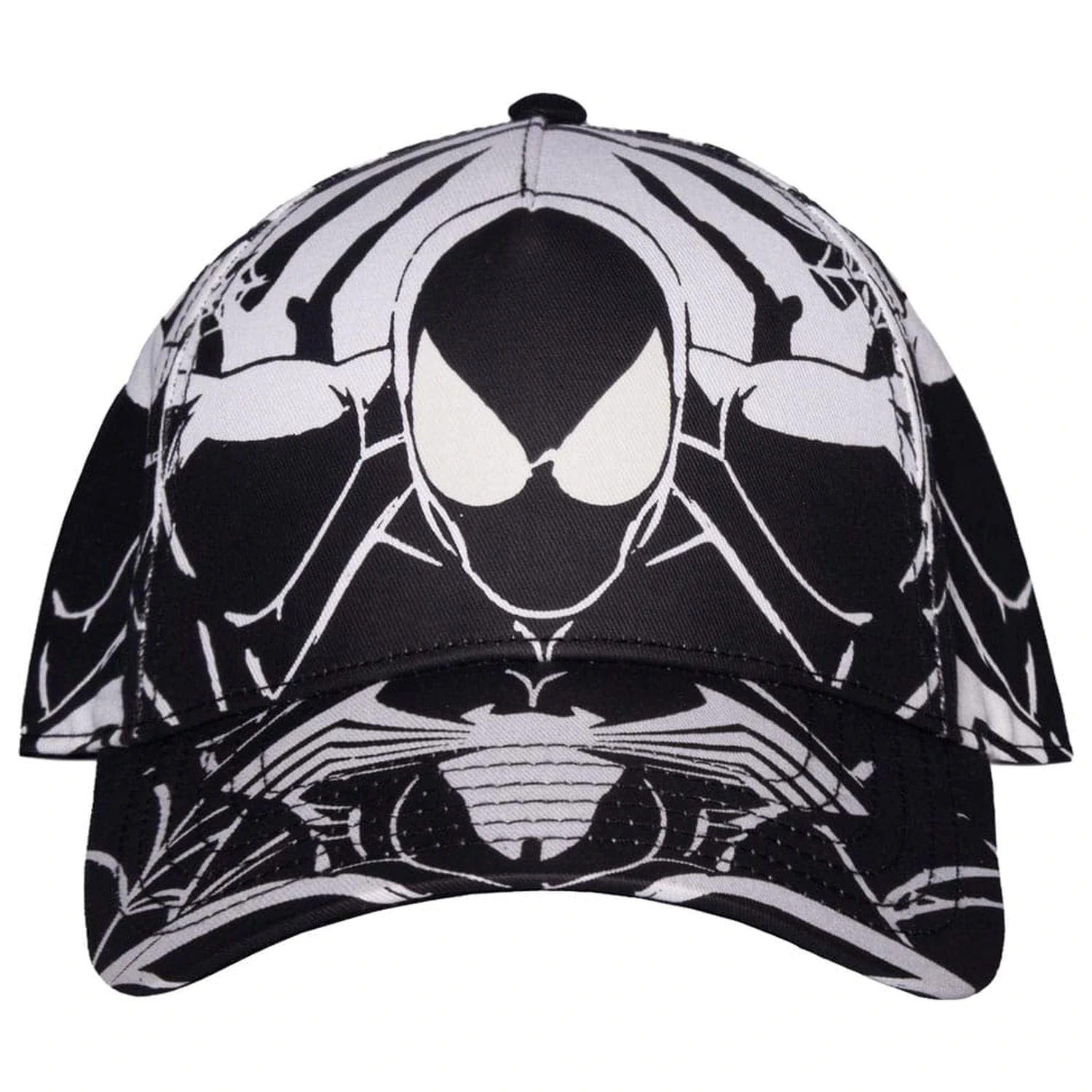 Spider-Man Baseball Czapka Czarno-Biała z Nadrukiem Na Całości zdjęcie produktu