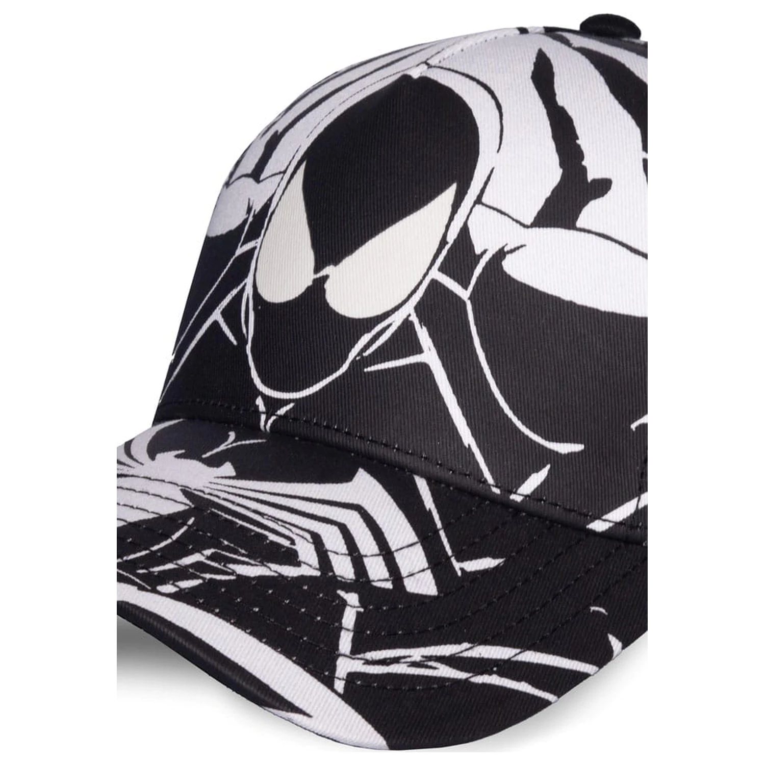Spider-Man Baseball Czapka Czarno-Biała z Nadrukiem Na Całości zdjęcie produktu
