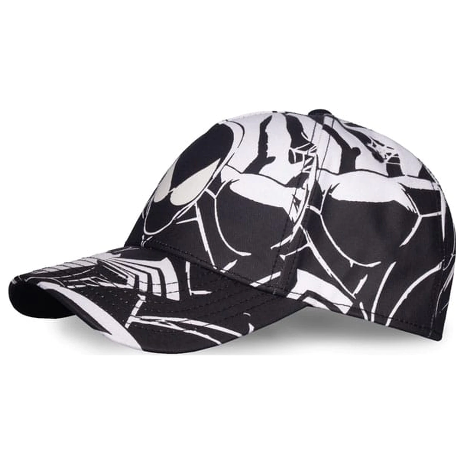 Spider-Man Baseball Czapka Czarno-Biała z Nadrukiem Na Całości zdjęcie produktu