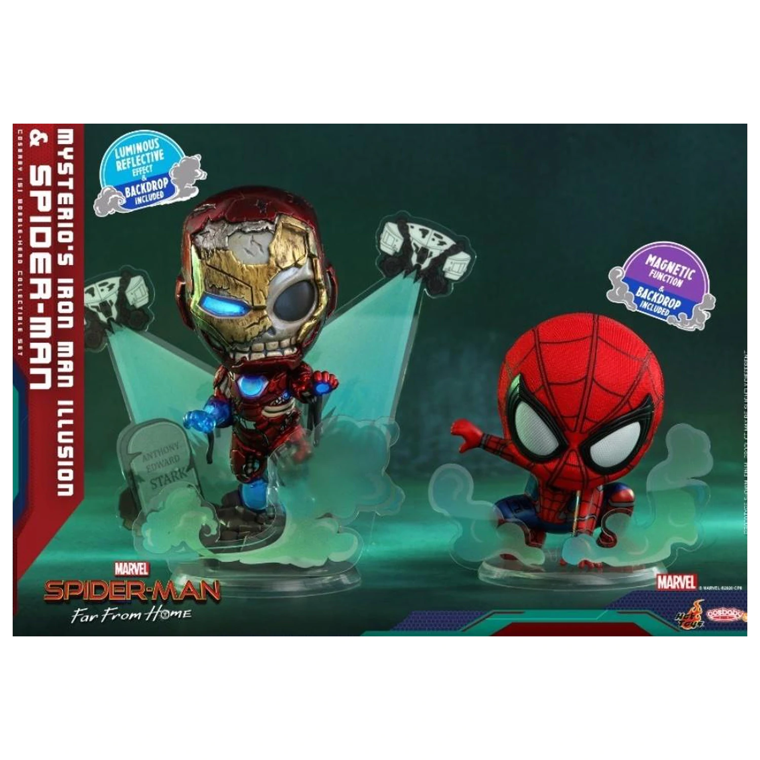 Figurka Spider-Man Cosbaby Wave 3 Mysterio's Iron Man Illusion & Spider zdjęcie produktu