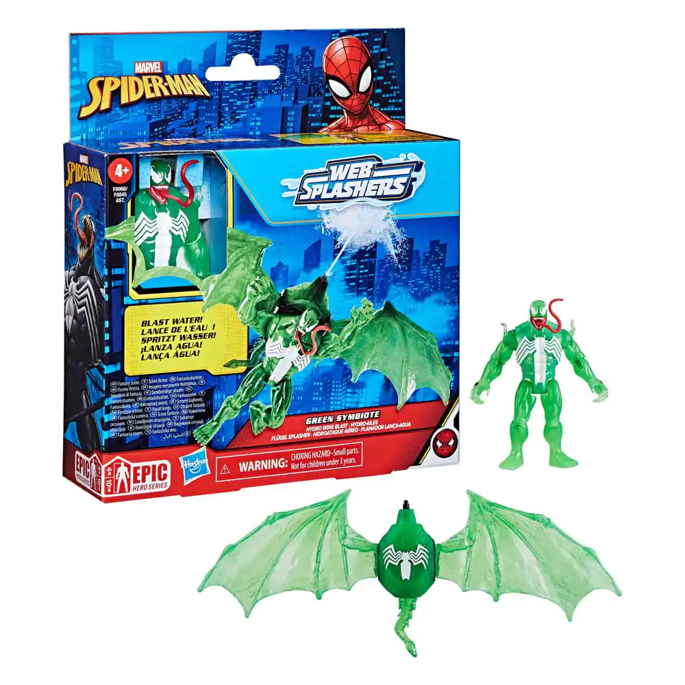 Spider-Man Epic Hero Series Web Splashers Figurka Akcji Zielony Symbiont Hydro Wing Blast 10 cm zdjęcie produktu