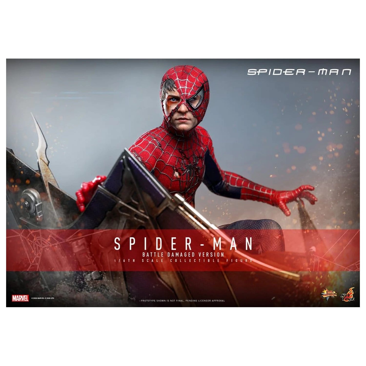 Spider-Man Movie Masterpiece figurka akcji 1/6 Spider-Man (Battle Damaged Version) 30 cm zdjęcie produktu