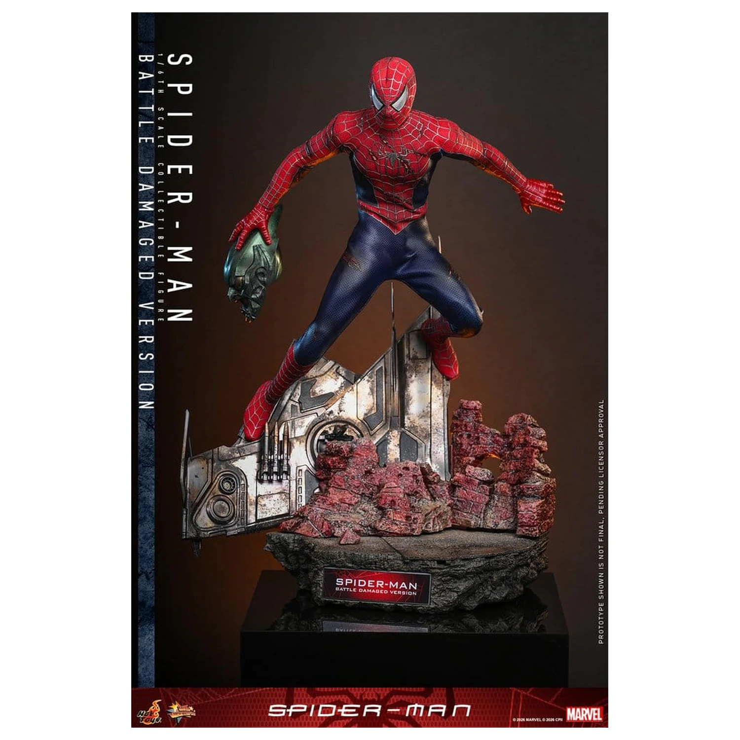 Spider-Man Movie Masterpiece figurka akcji 1/6 Spider-Man (Battle Damaged Version) 30 cm zdjęcie produktu